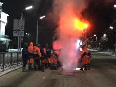 Ямочный ремонт в региональном центре набирает обороты