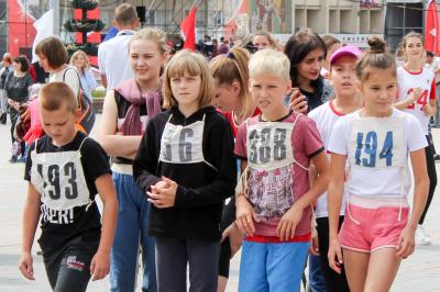 На центральной площади состоялся легкоатлетический пробег