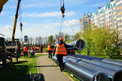 Строительство нового участка водовода ведётся с опережением сроков 