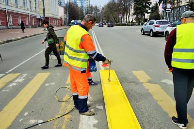 Начались работы по нанесению разметки